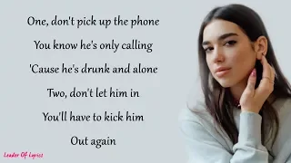 dua lipa new rules acoustic lyrics 