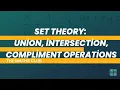Union Intersection and Compliment Operations in Set The Maths Club WAEC NECO JAMB WASSCE