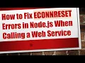 How to Fix ECONNRESET Errors in Node js When Calling a Web Service