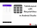 TableLayout with RecyclerView in Android Studio latest