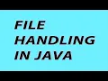 reading and writing files in java Java programs for beginners java tutorial for beginners