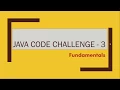 Java Code Challenge 3