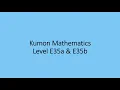 Kumon Mathematics E35a E35b