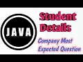 Student Details Complete Java Program