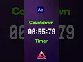 Countdown Timer in After Effects Tutorial