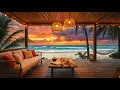 Tropical Beach Sunset 🌴 2 Hours of Gentle Ocean Waves & Ambient Music for Sleep & Calm