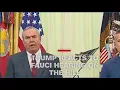 President Trump reacts to Dr Fauci hearing