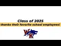 Class of 2025 thanks their favorite teacher