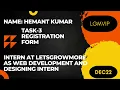 Registration Form using HTML CSS JAVASCRIPT LGMVIP INTERNSHIP TASK-3