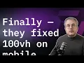 Finally a Fix For 100vh on Mobile Devices
