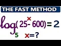 This Exponential Logarithm Equation Has a Easier Twist Solve log - 5 25x 600 2 Fast
