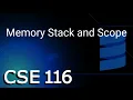 CSE 116 Memory Stack and Scope Wednesday September 14 2022