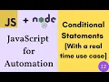 JavaScript and Node js for Testers - Conditional Statements with real time example