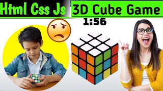 How TO Make 3D Rubik Game in html Css Javascript Glowing Css Cube Js Games Projects