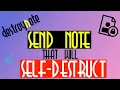 Destroynote com - How CREATE secure self-destruct NOTE in 1 minute