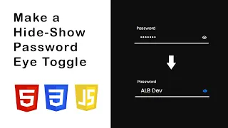 Make a Password Eye Toggle HTML CSS JavaScript