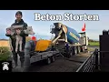 Beton storten in de koeienstal! Mini kalfje geboren