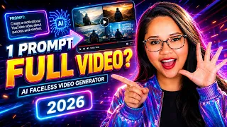 AI Faceless Video Generator 2026 Can ONE Prompt Create a Full YouTube Video