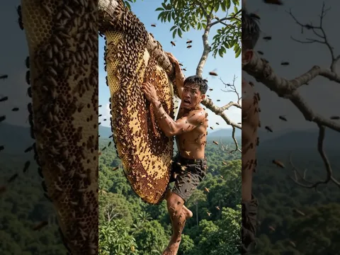 How to collect bee pollen, π± #shorts #viral #trending