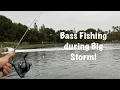 Bass Fishing at Lake Balboa during a BIG STORM Surprise Catch