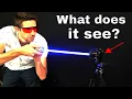 Shining a 5W Burning Blue Laser Directly Into a Recording Camera What Does It Look Like