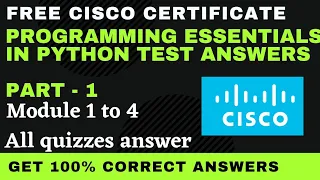 Python Essentials Part-1 module 1 to 4 Test Answers PCAP-Programming essential in Python