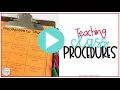 Teaching Classroom Procedures