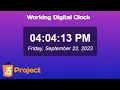 How To Create Working Digital Clock Using HTML CSS JavaScript JavaScript Project