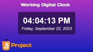 How To Create Working Digital Clock Using HTML CSS JavaScript JavaScript Project