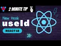 ReactJS useId Hook new to React 18 in 2 minutes