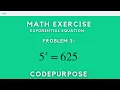 Problem 3 Exponential Equation 5 x 625