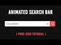 Animated Search Bar Using CSS3