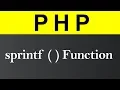 sprintf Function in PHP Hindi