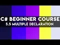 C Programming Tutorial 5 5 Multiple Declaration Of Variables