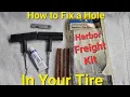 Tire Repair Plug a Hole with a Harbor Freight Kit