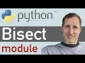 Python Bisect Module tutorial fast insertion into sorted lists