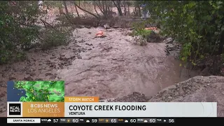 Ventura County rain eases but flood warning remains
