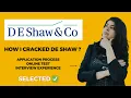 DE Shaw Co Interview Experience Off Campus Offer Application Tips
