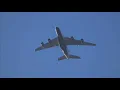 A trinity of widebody airplanes observed from my house in the cool winter sky 2025