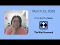 NYT Mini Crossword March 13 2025