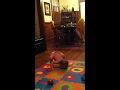 Look out dog, slow down train