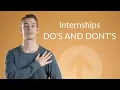 Internship first-day do s and dont s