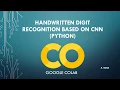 Handwritten digit recognition based on CNN Python