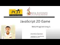 JavaScript 2D Game Development Java Institute T L V Gayashan