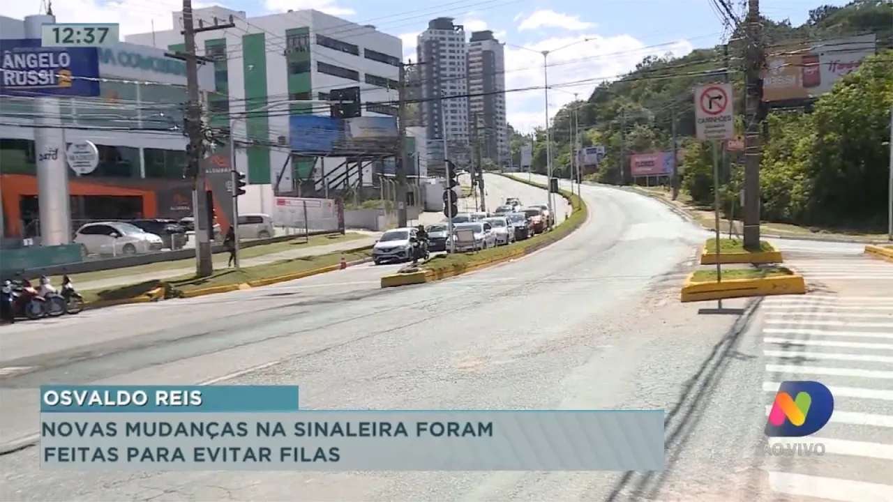 Novas mudanças na sinaleira foram feitas para evitar filas na rodovia Osvaldo Reis
