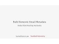 Bulk Domestic Email Metadata Under FISA Authority