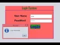 LogIn Form System With validation In Java using Netbeans