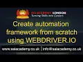 Create automation framework from scratch using WEBDRIVER IO Sai Academy