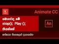 animate cc As3 Stop Command and play command
