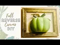 Pumpkin on Reverse Canvas Reverse Canvas DIY Quick Fall Decor Idea